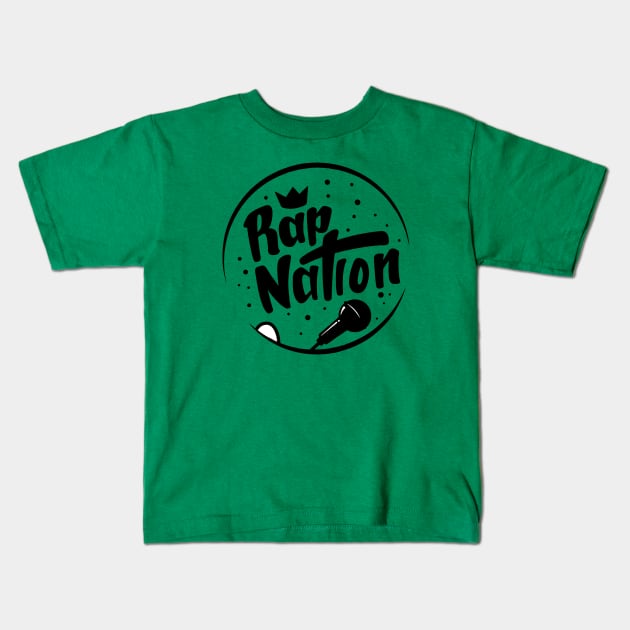 underground rap nation hip hop Kids T-Shirt by untagged_shop